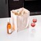 Blank Canvas Wine Tote Bag for DIY Crafts, 6 Bottle Carrier with Divider — 100% Cotton, Paintable, Natural